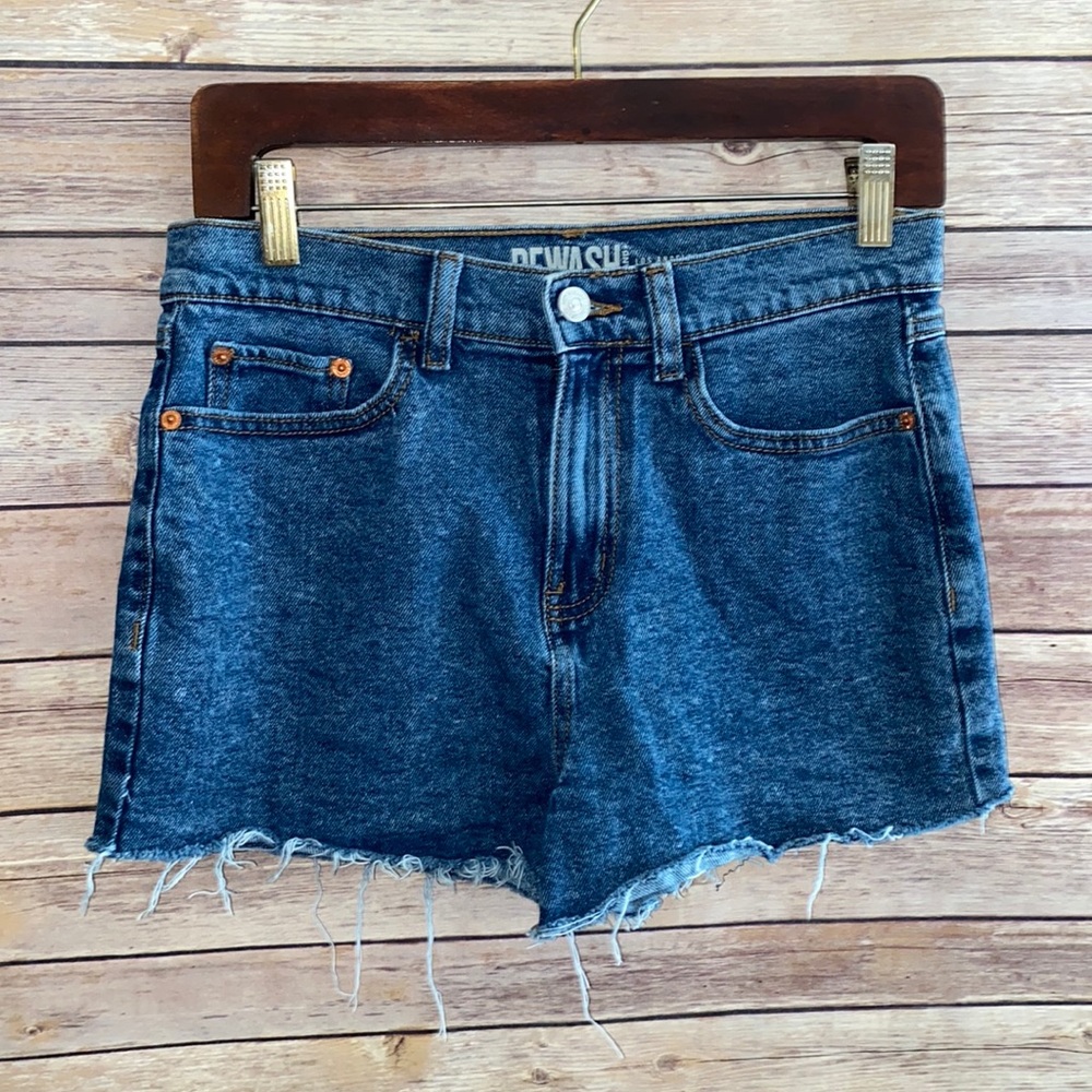 🎈Sale🎈Rewash Super High Rise Mom Denim Shorts With Factory Distressing